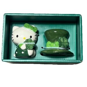 Sanrio Hello Kitty St. Patrick's Day Ceramic Salt and Pepper Shaker Set
